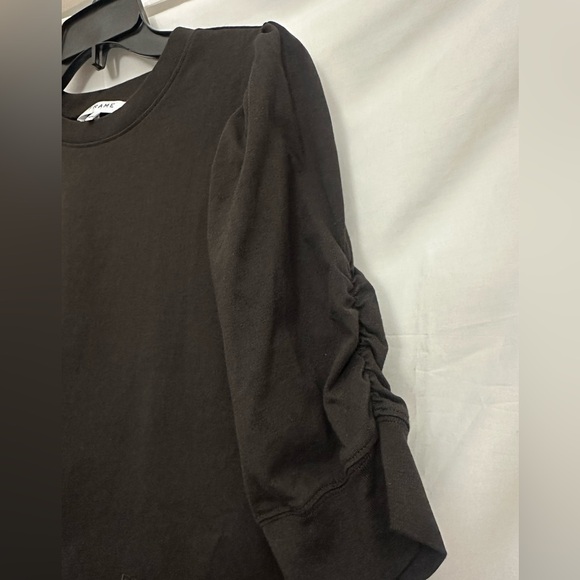 Frame Frankie Tee In Americano Brown Size Medium Puff Sleeve Cotton LWTS1816 - Picture 8 of 8
